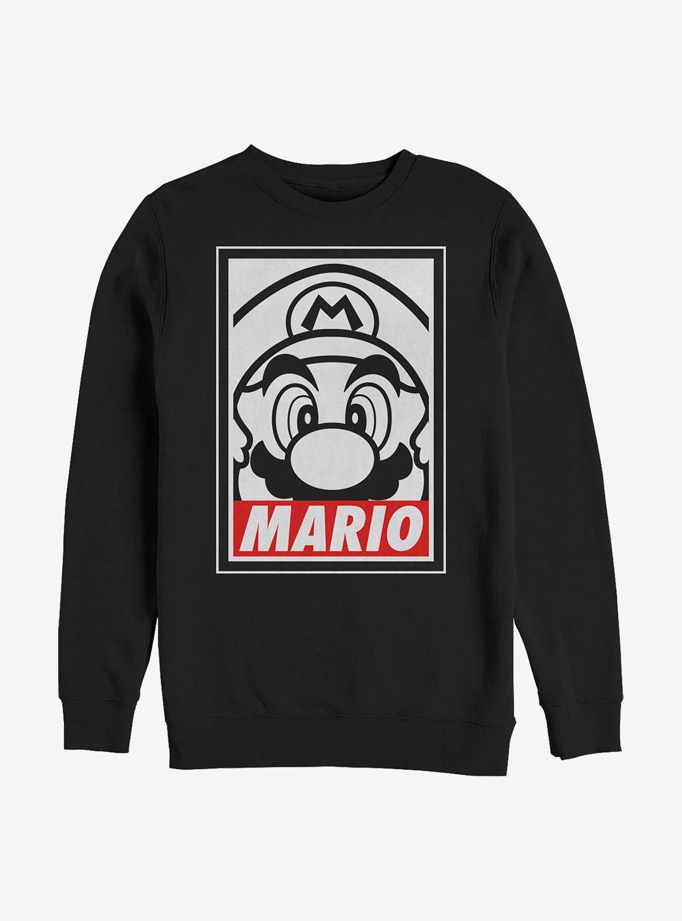 Nintendo Mario Poster Crew Sweatshirt, BLACK, hi-res