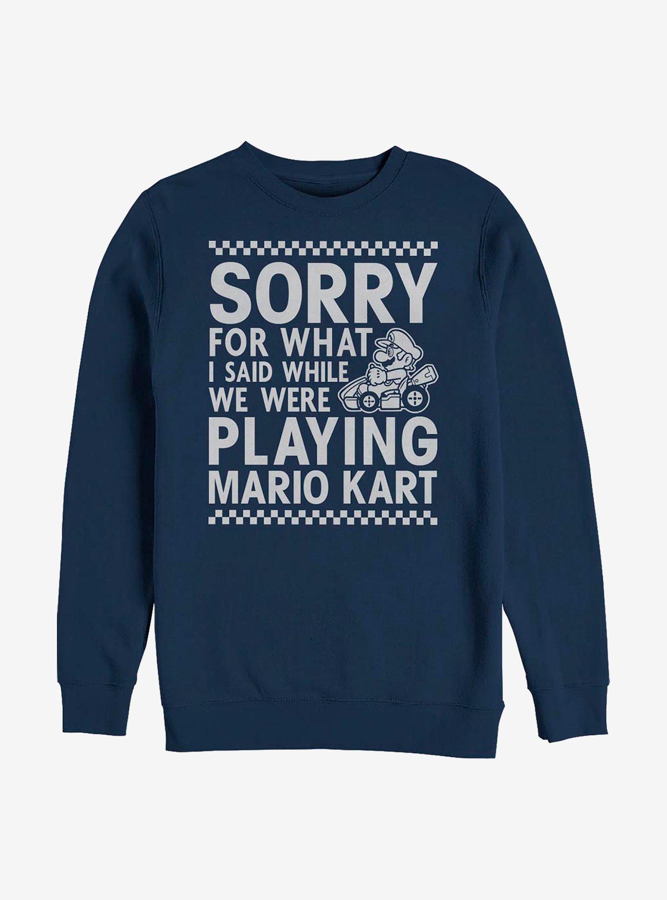 Nintendo Mario Sorry For What I Said Crew Sweatshirt, , hi-res