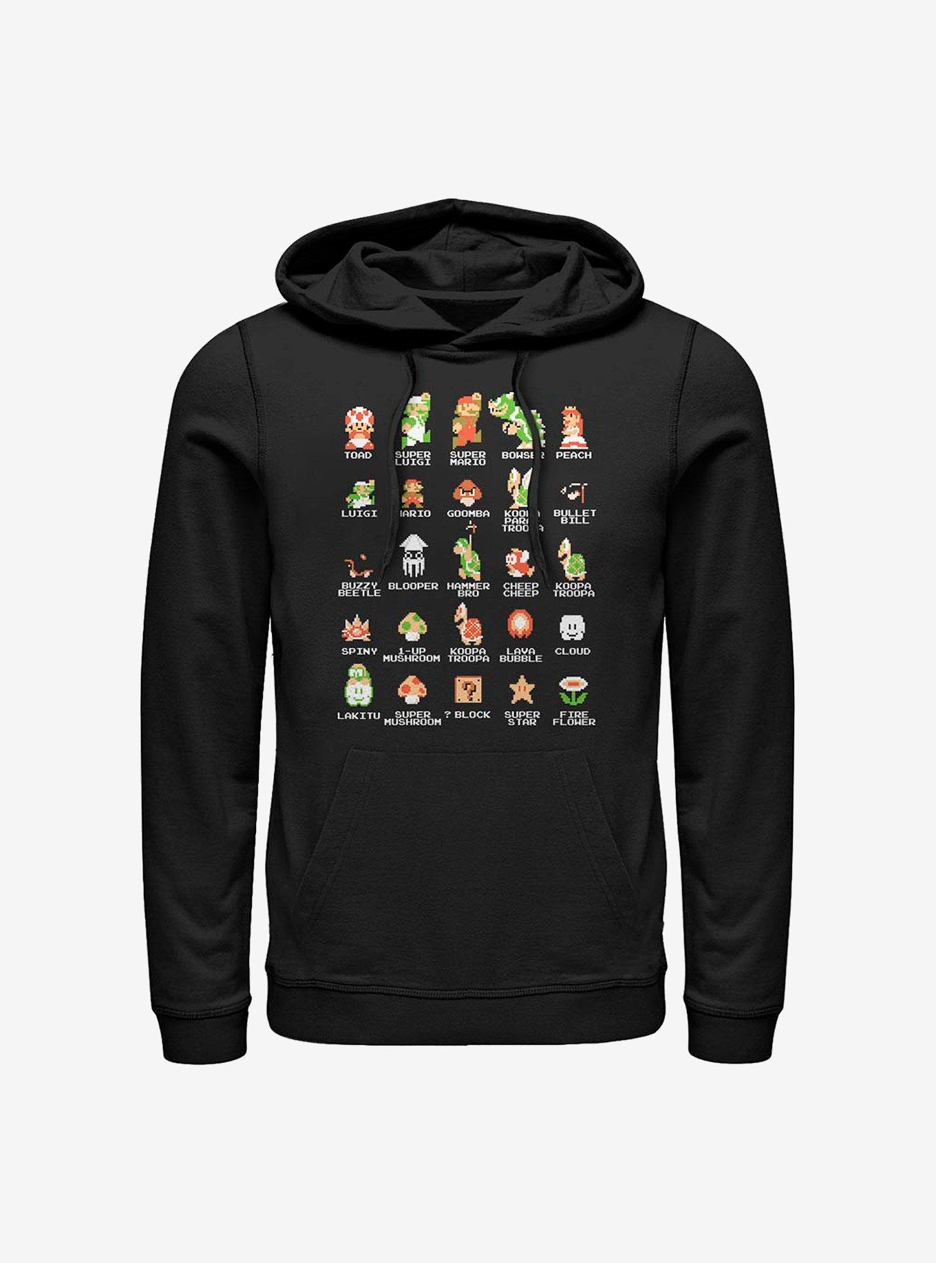 Nintendo Mario Pixel Cast Hoodie, BLACK, hi-res