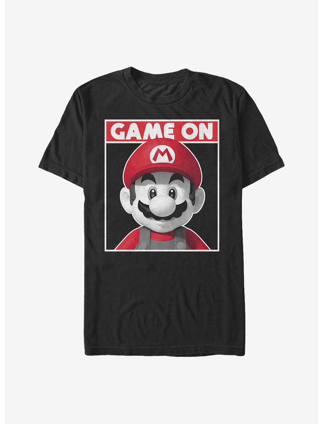 Nintendo Mario Game On T-Shirt, BLACK, hi-res