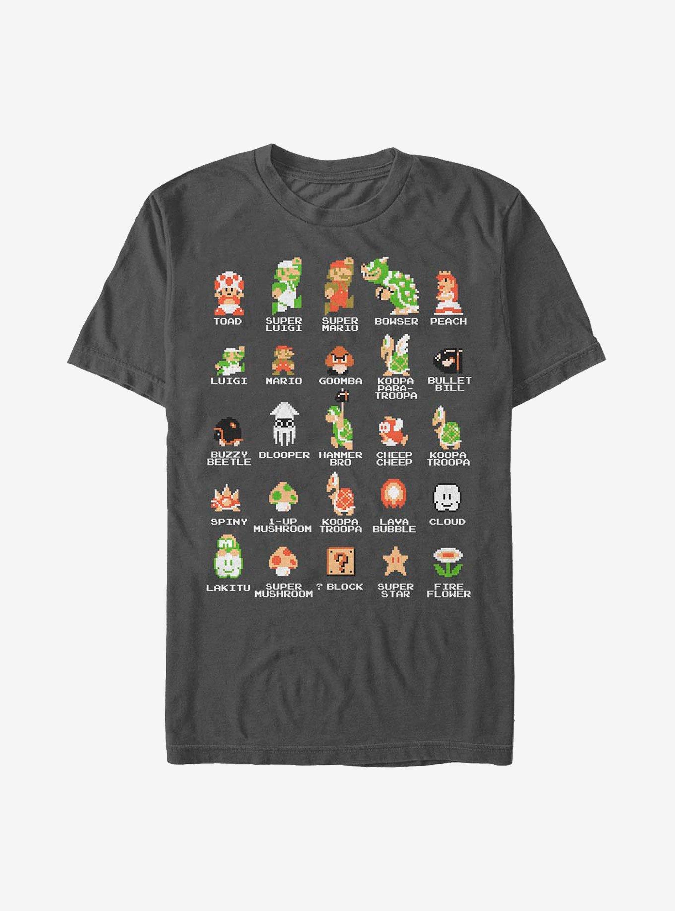 Nintendo Mario Pixel Cast T-Shirt