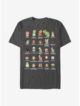 Nintendo Mario Pixel Cast T-Shirt, CHARCOAL, hi-res