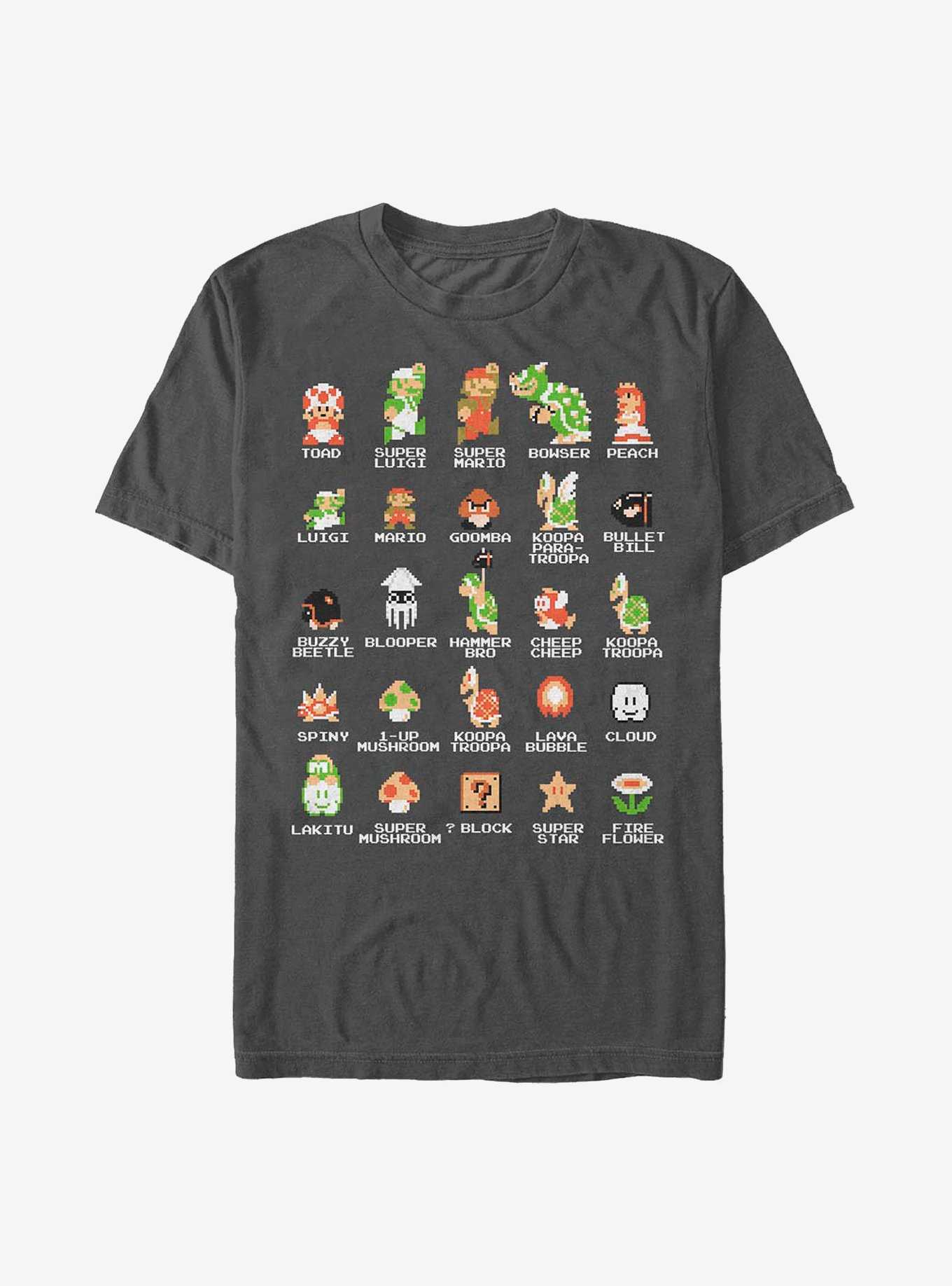 Nintendo Mario Pixel Cast T-Shirt, , hi-res