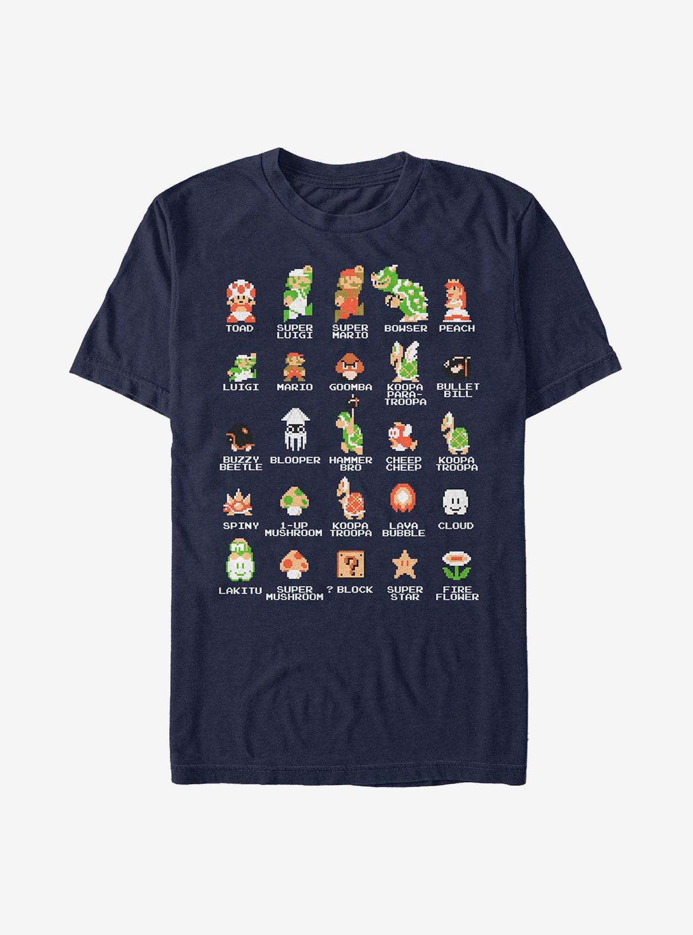 Nintendo Mario Pixel Cast T-Shirt