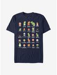 Nintendo Mario Pixel Cast T-Shirt, NAVY, hi-res