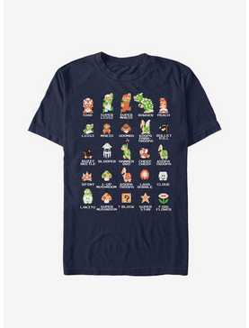 Nintendo Mario Pixel Cast T-Shirt, , hi-res