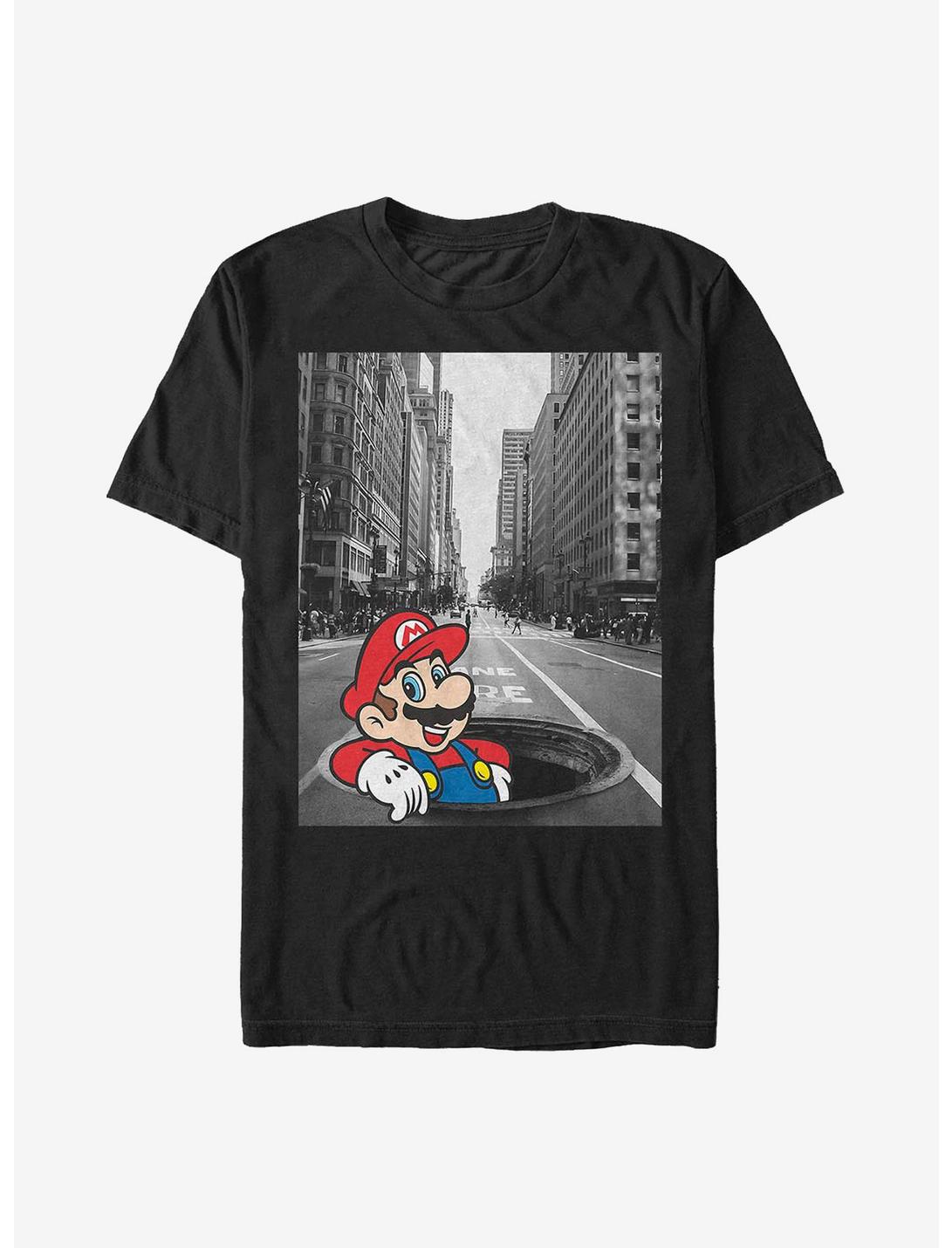 Nintendo Mario Street Thinker T-Shirt, BLACK, hi-res