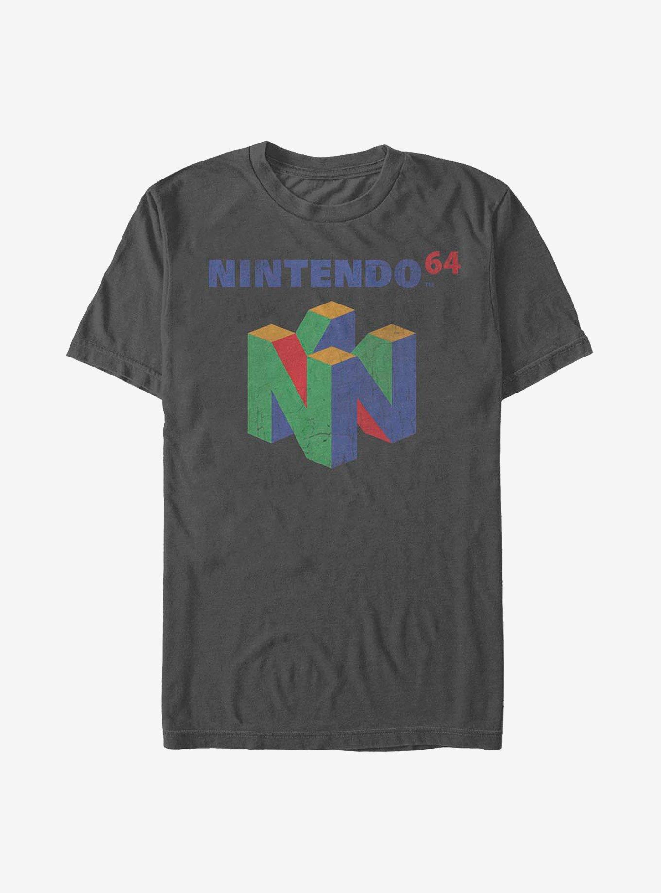 Nintendo N64 Logo T-Shirt, CHARCOAL, hi-res
