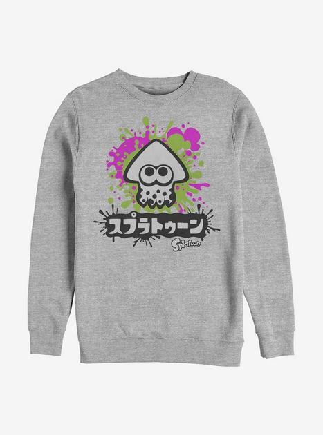 Nintendo Splatoon Inkling Crew Sweatshirt - GREY | Hot Topic