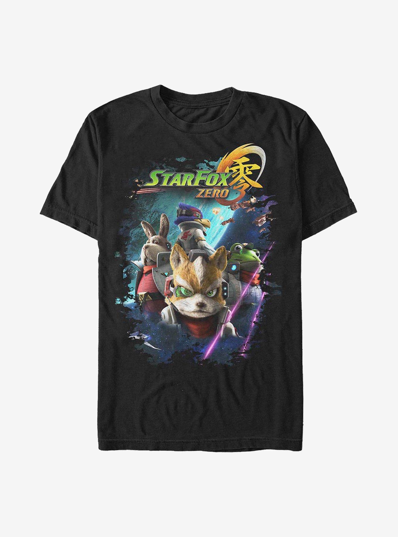 Nintendo Star Fox Star Zero T-Shirt, BLACK, hi-res