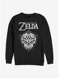 Nintendo Zelda Shield Crew Sweatshirt, BLACK, hi-res