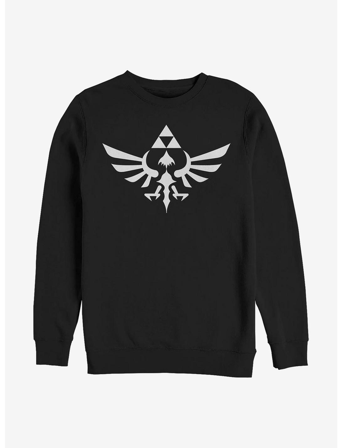 Nintendo Zelda Triumphant Triforce Crew Sweatshirt, BLACK, hi-res