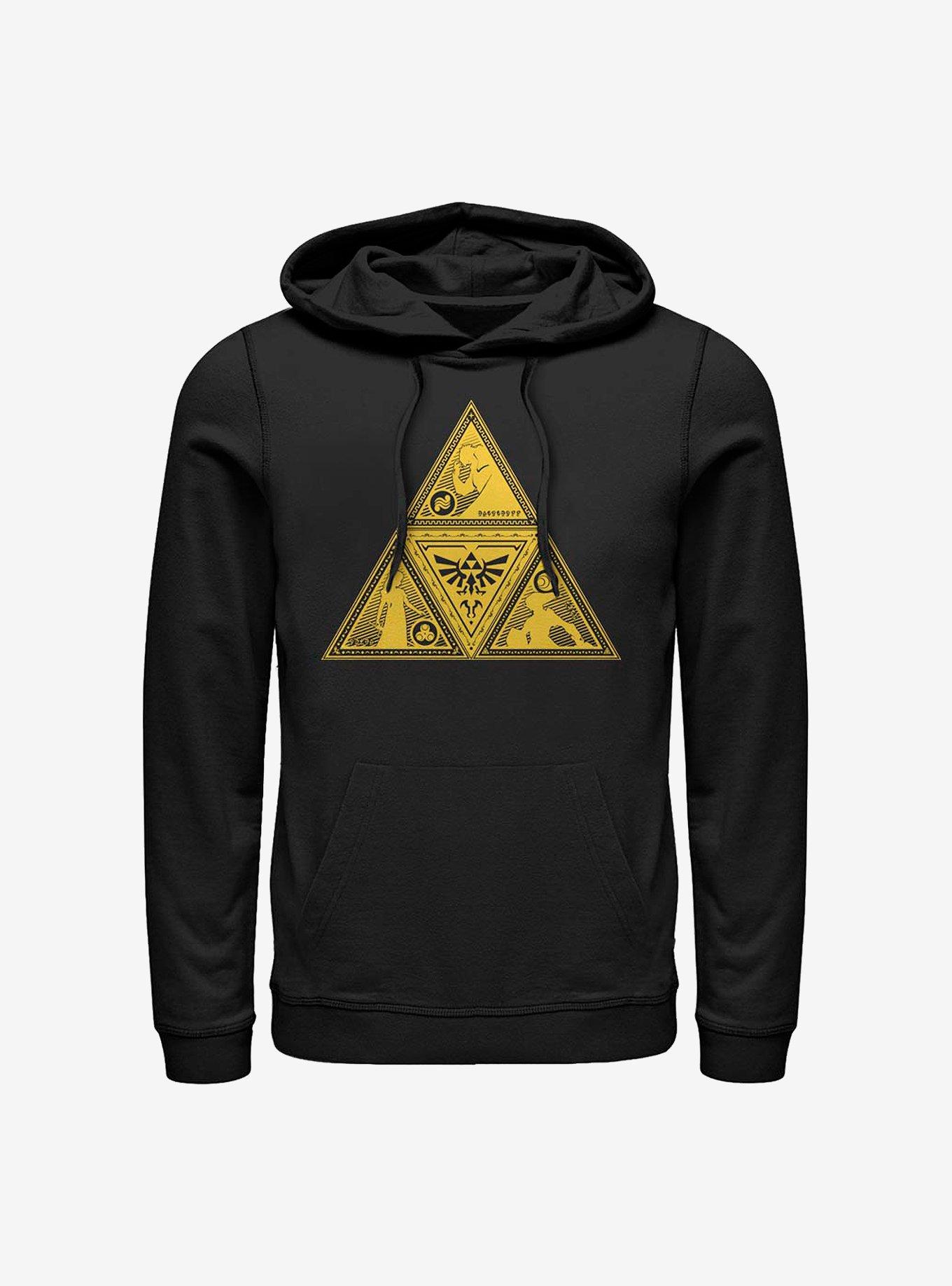 Nintendo Zelda Silhouette Triforce Hoodie, BLACK, hi-res