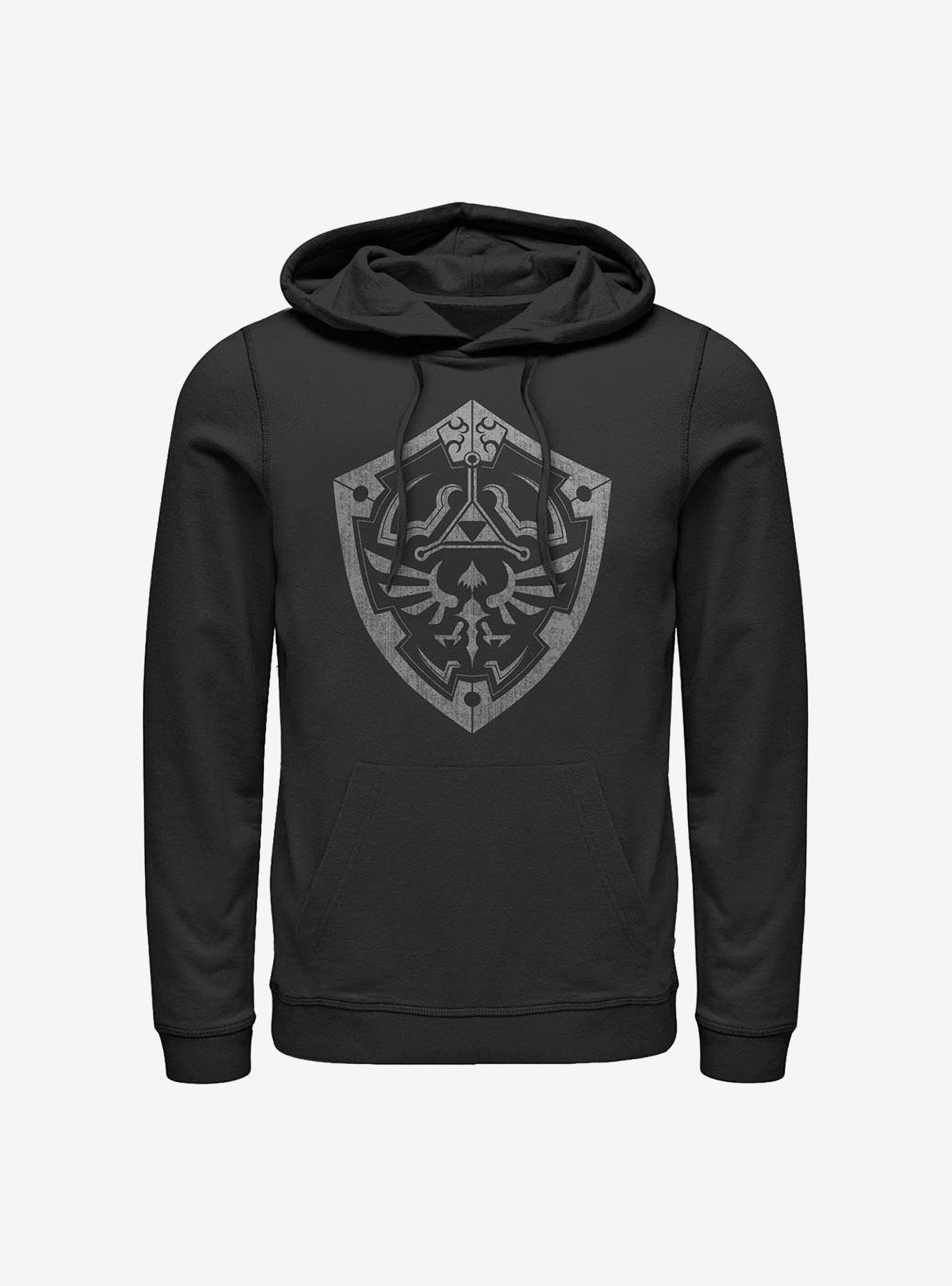 Nintendo Zelda The Shield Hoodie, BLACK, hi-res