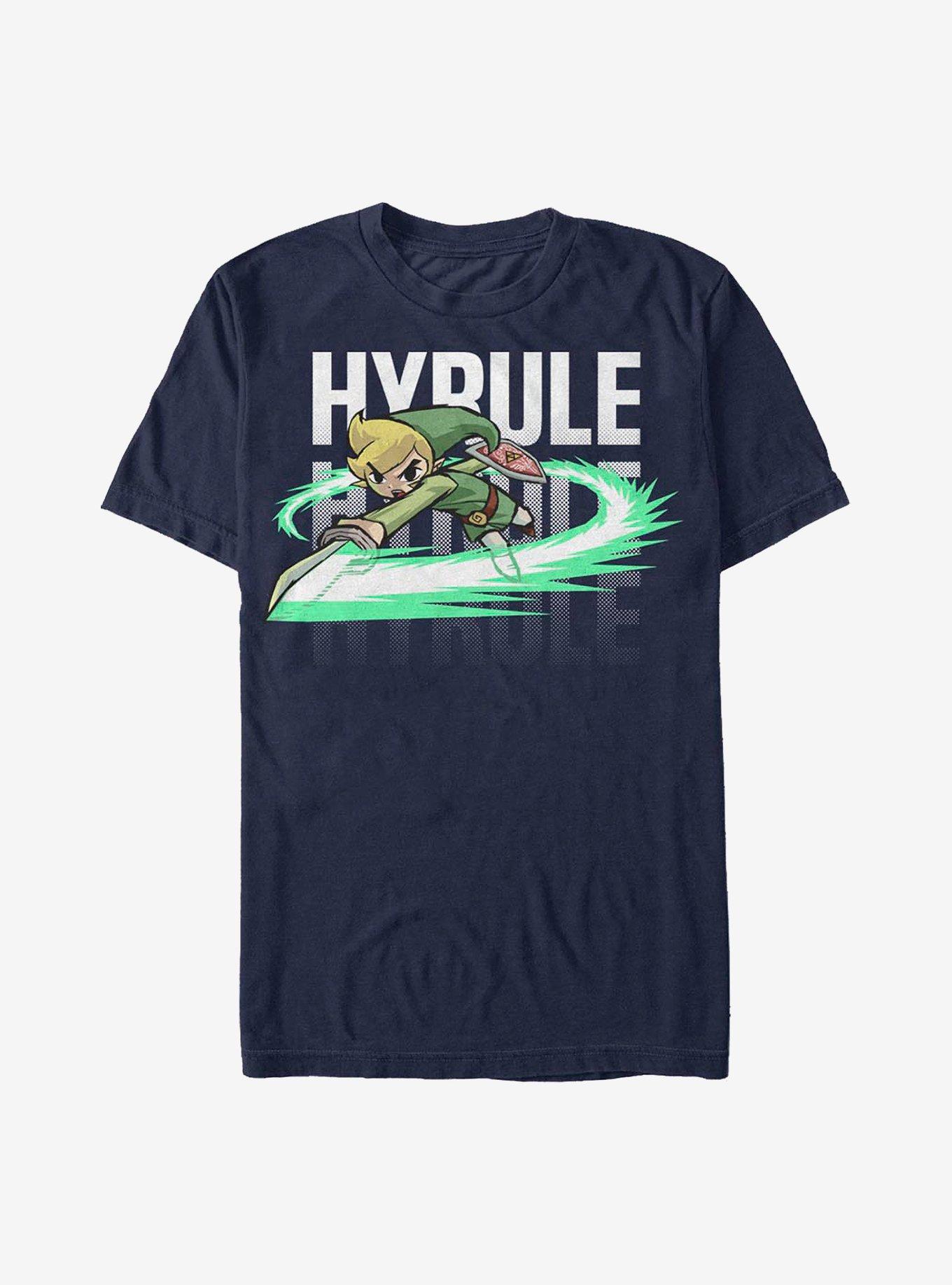 Nintendo Zelda Hyrule Stack T-Shirt, NAVY, hi-res