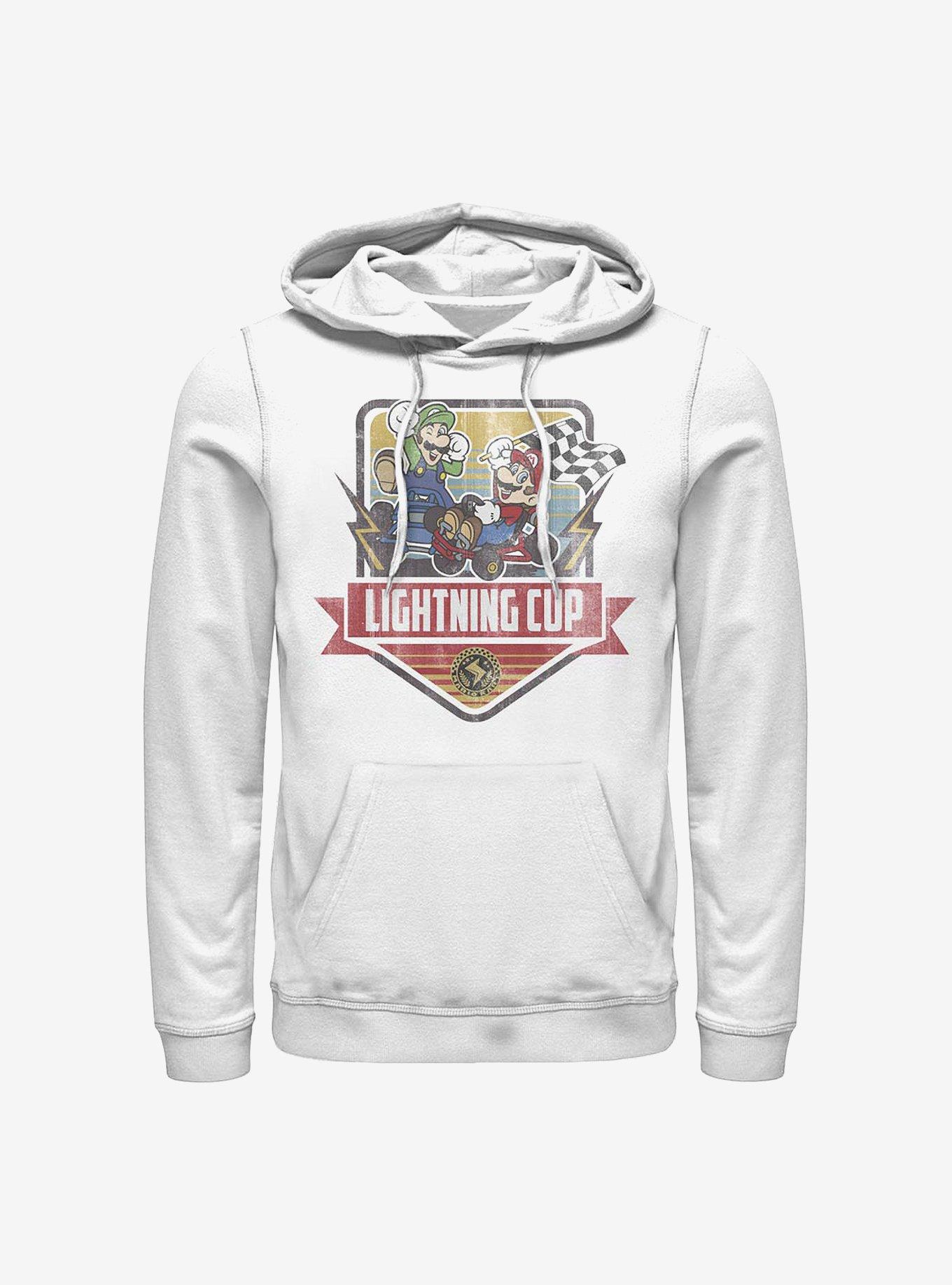 Nintendo Mario Lightning Cup Hoodie, WHITE, hi-res