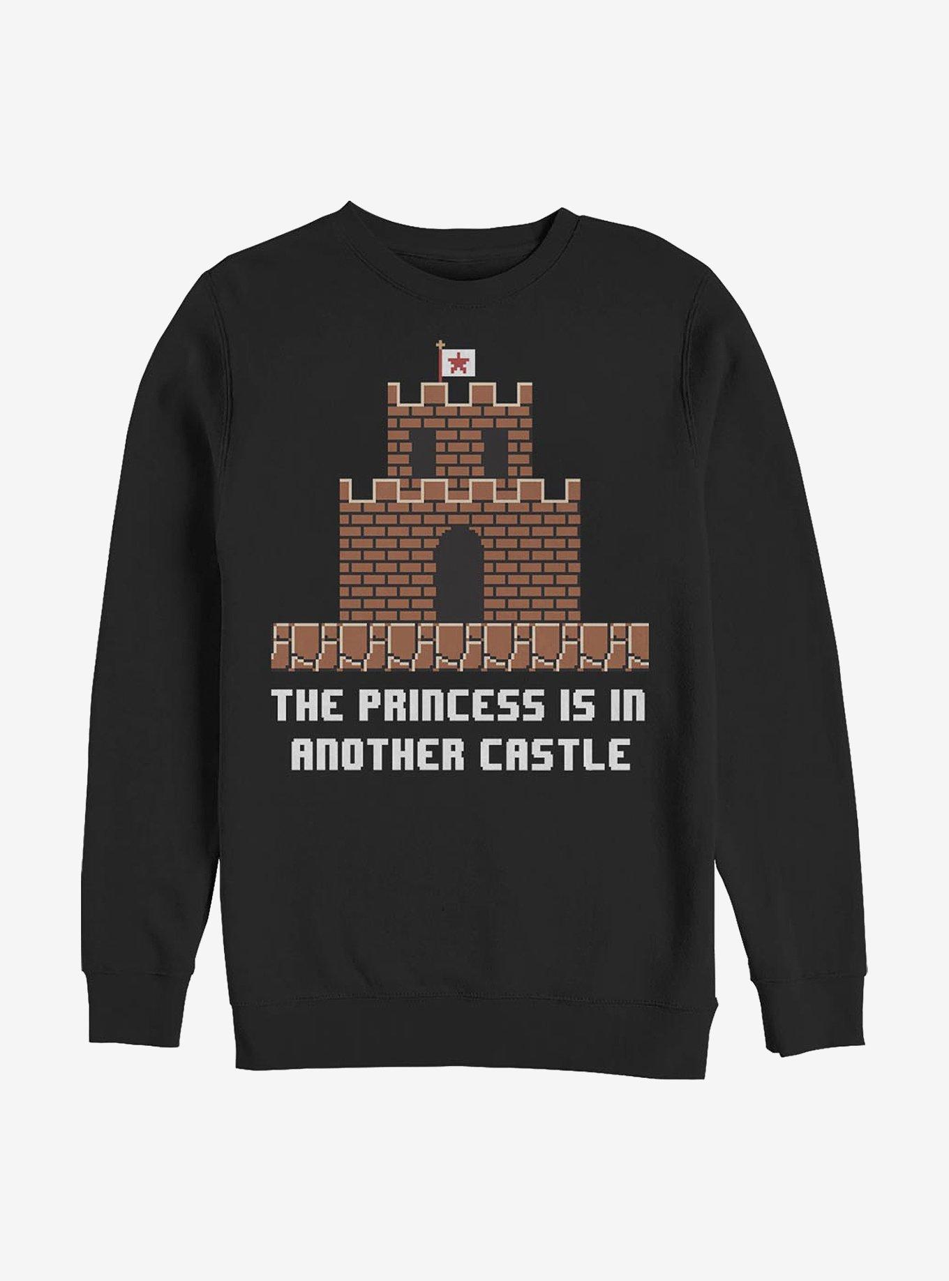 Nintendo Mario Castle Crew Sweatshirt, BLACK, hi-res