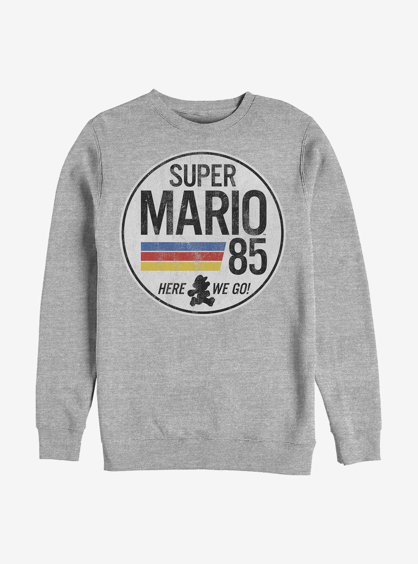 Nintendo Mario Here We Go Crew Sweatshirt, , hi-res