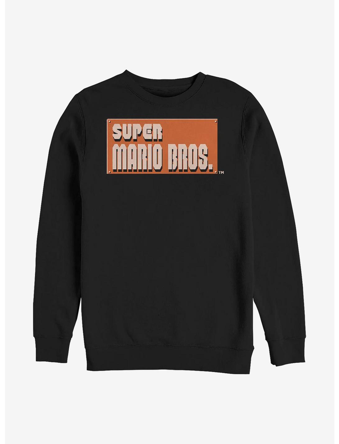 Nintendo Mario Start It Up Crew Sweatshirt, BLACK, hi-res