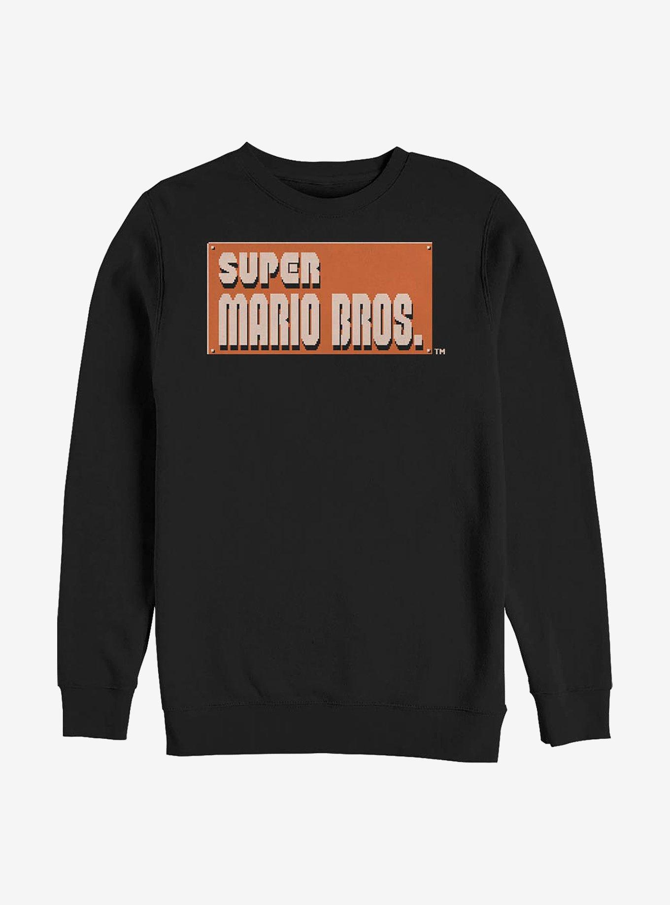 Nintendo Mario Start It Up Crew Sweatshirt, BLACK, hi-res