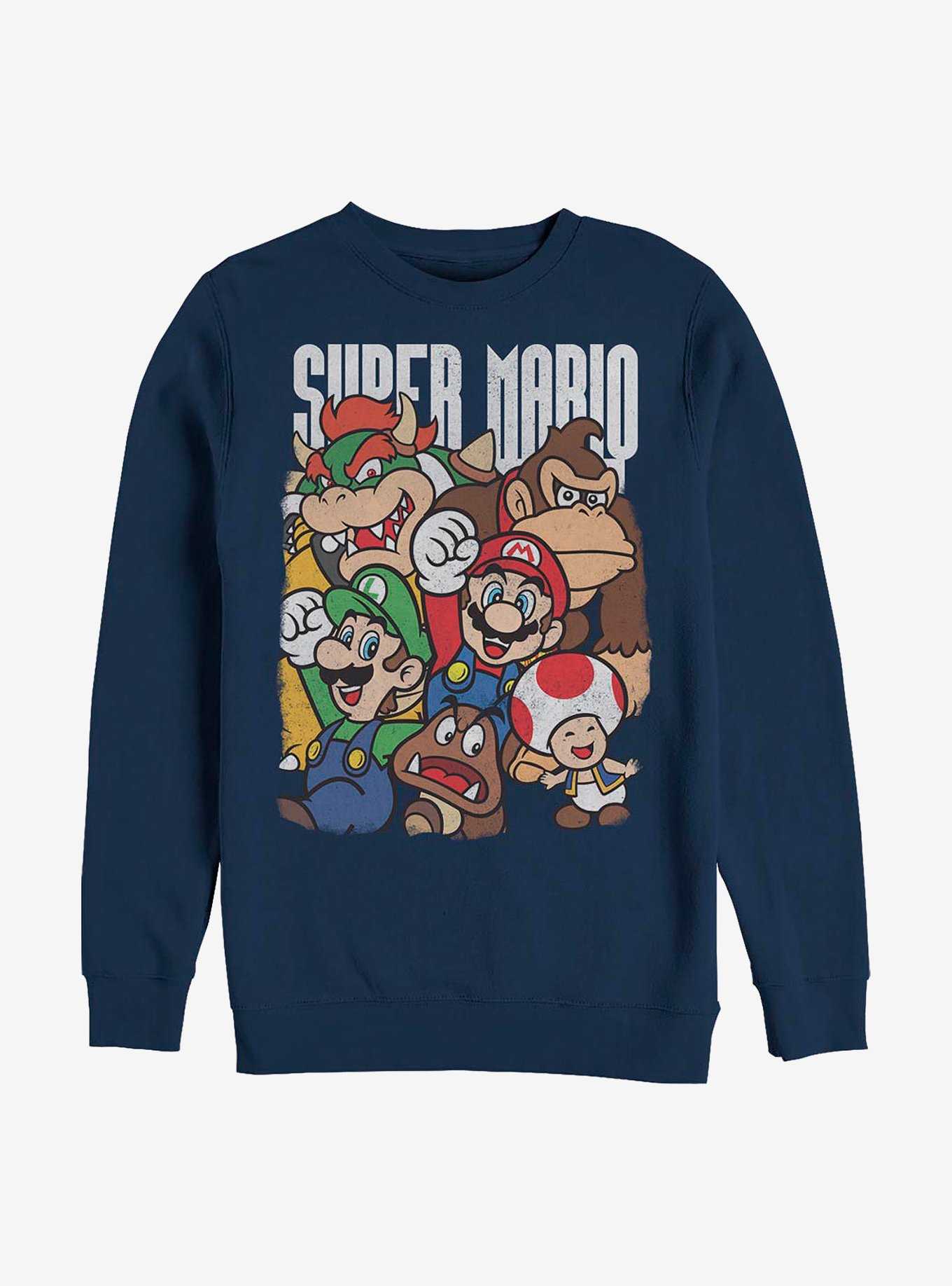 Nintendo Mario Super Group Crew Sweatshirt, , hi-res