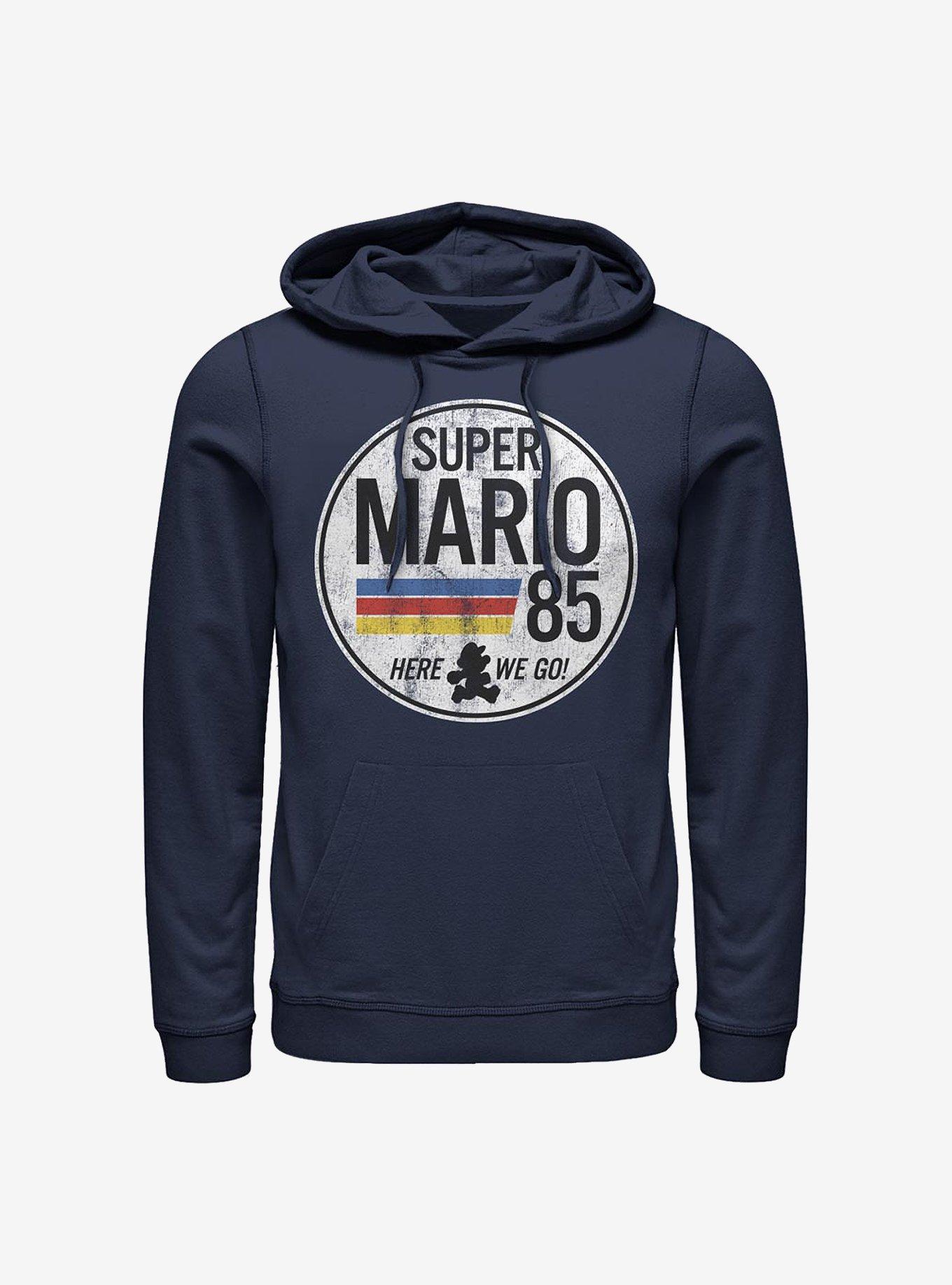 Nintendo Mario Here We Go Hoodie, NAVY, hi-res