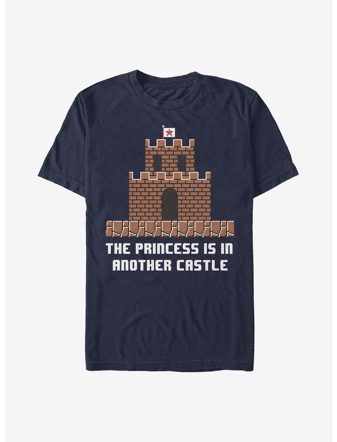 Nintendo Mario Castle T-Shirt, NAVY, hi-res