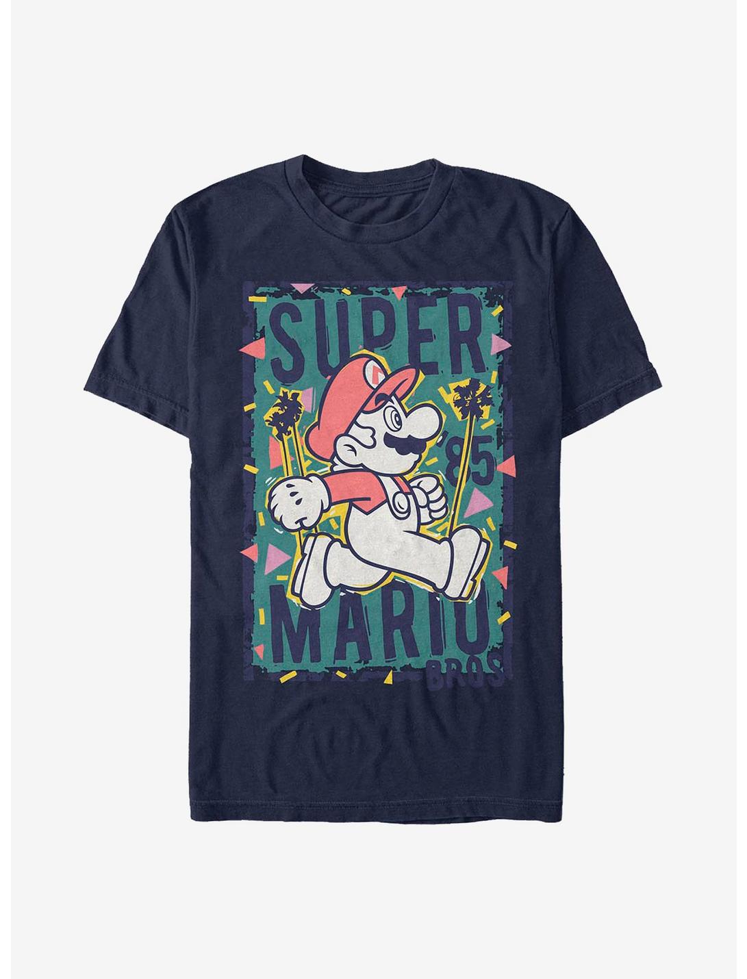 Nintendo Mario Retro T-Shirt, NAVY, hi-res