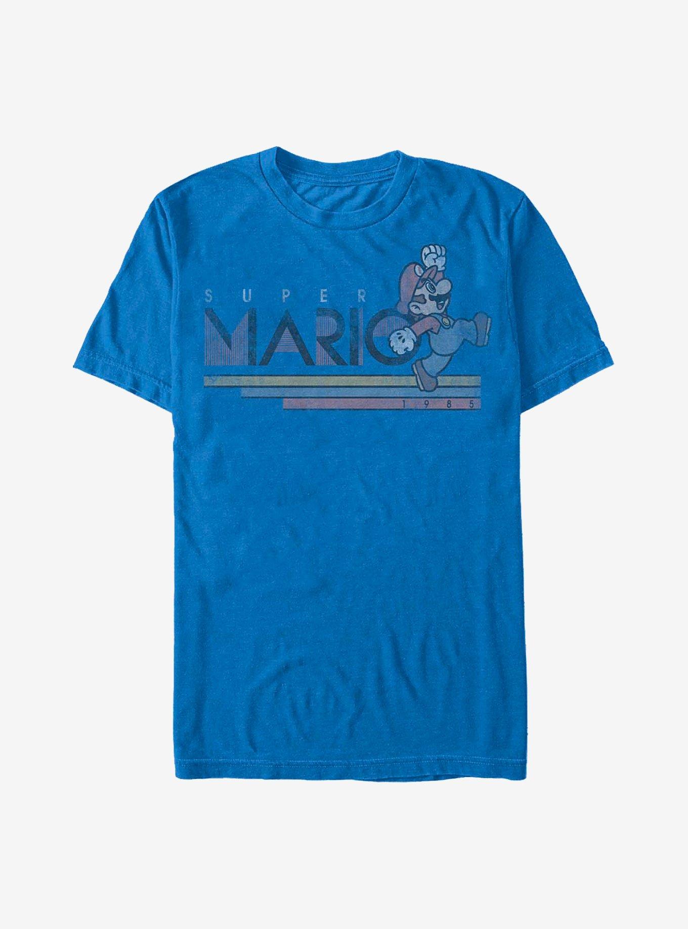 Nintendo Mario Super Lines T-Shirt, ROYAL, hi-res