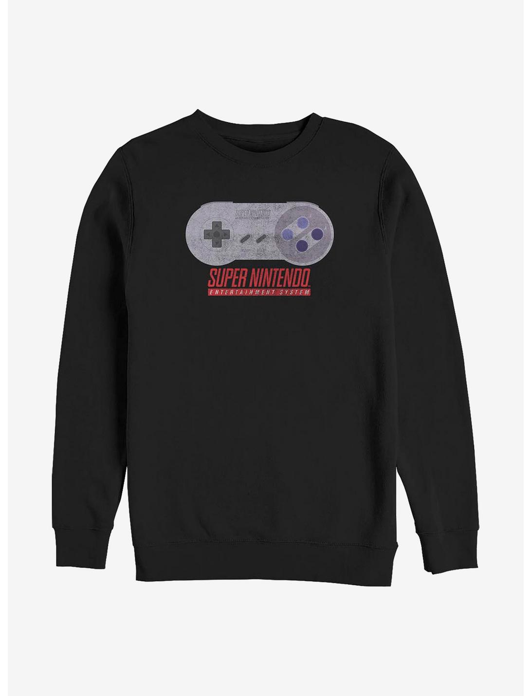 Nintendo Super Nintendo Classic Controller Crew Sweatshirt, BLACK, hi-res