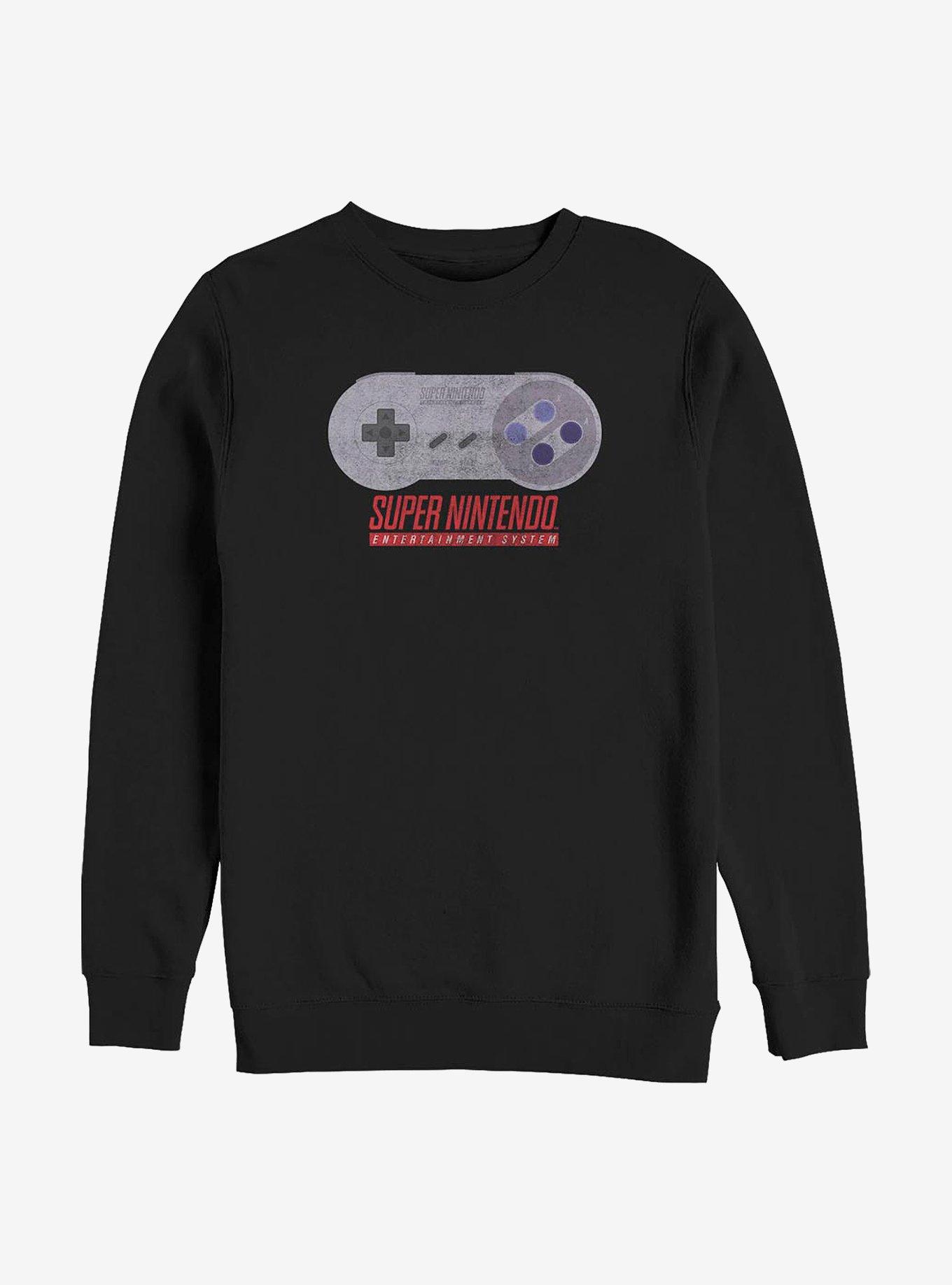 Nintendo Super Nintendo Classic Controller Crew Sweatshirt, BLACK, hi-res
