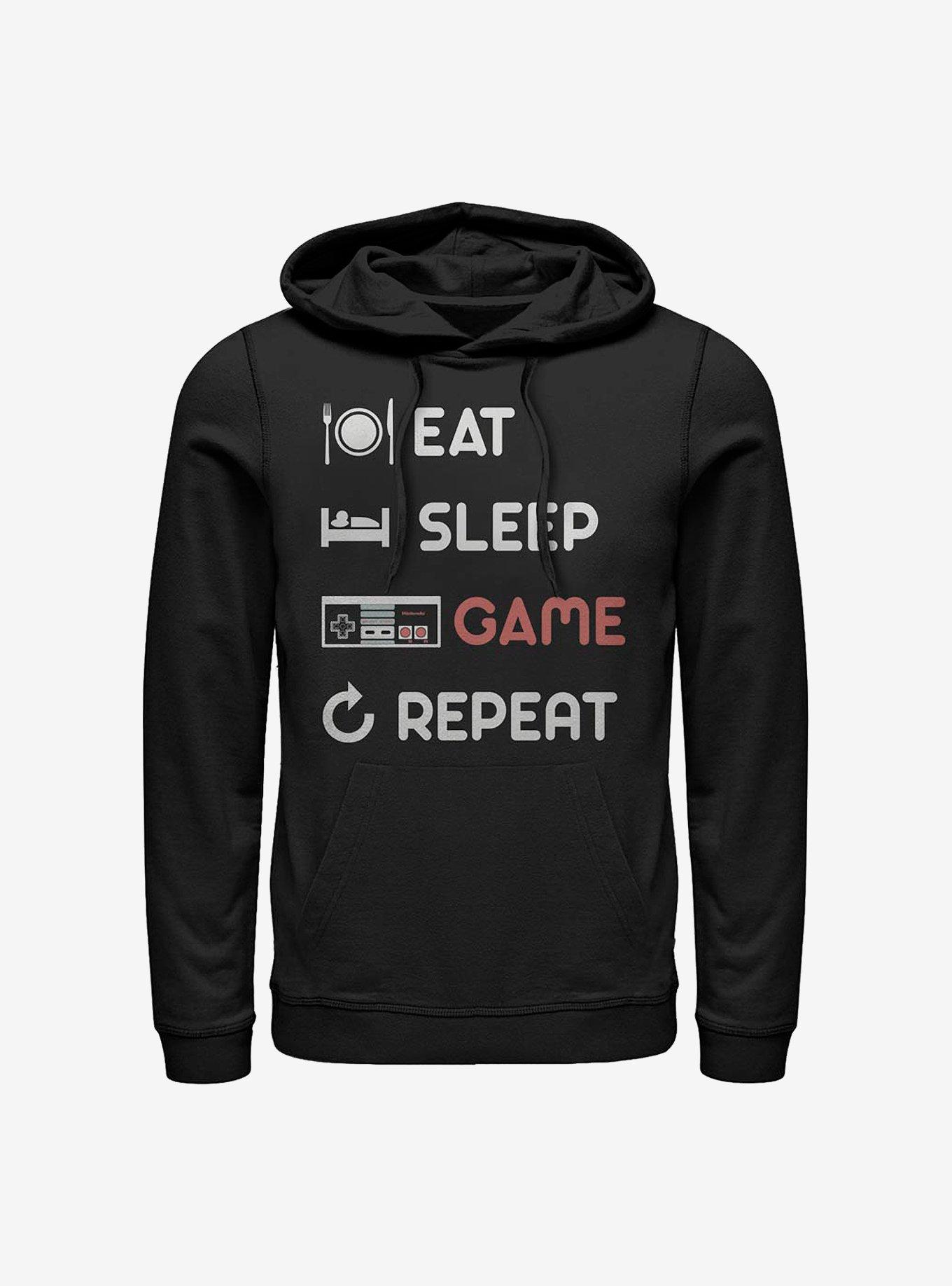Nintendo Game Repeat Hoodie, BLACK, hi-res