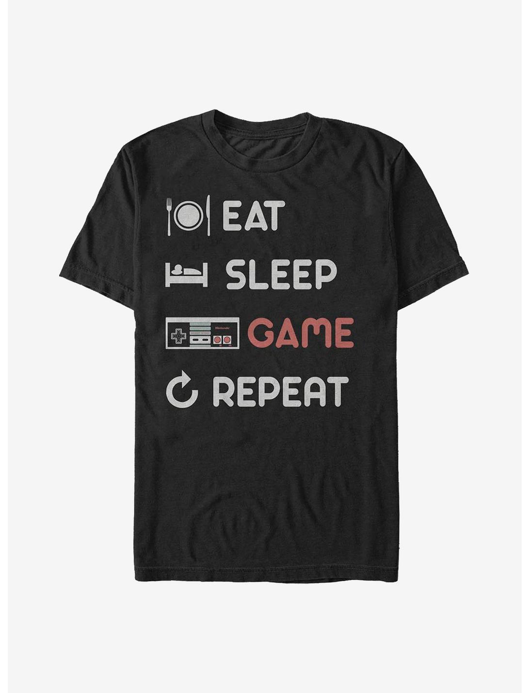 Nintendo Game Repeat T-Shirt, BLACK, hi-res