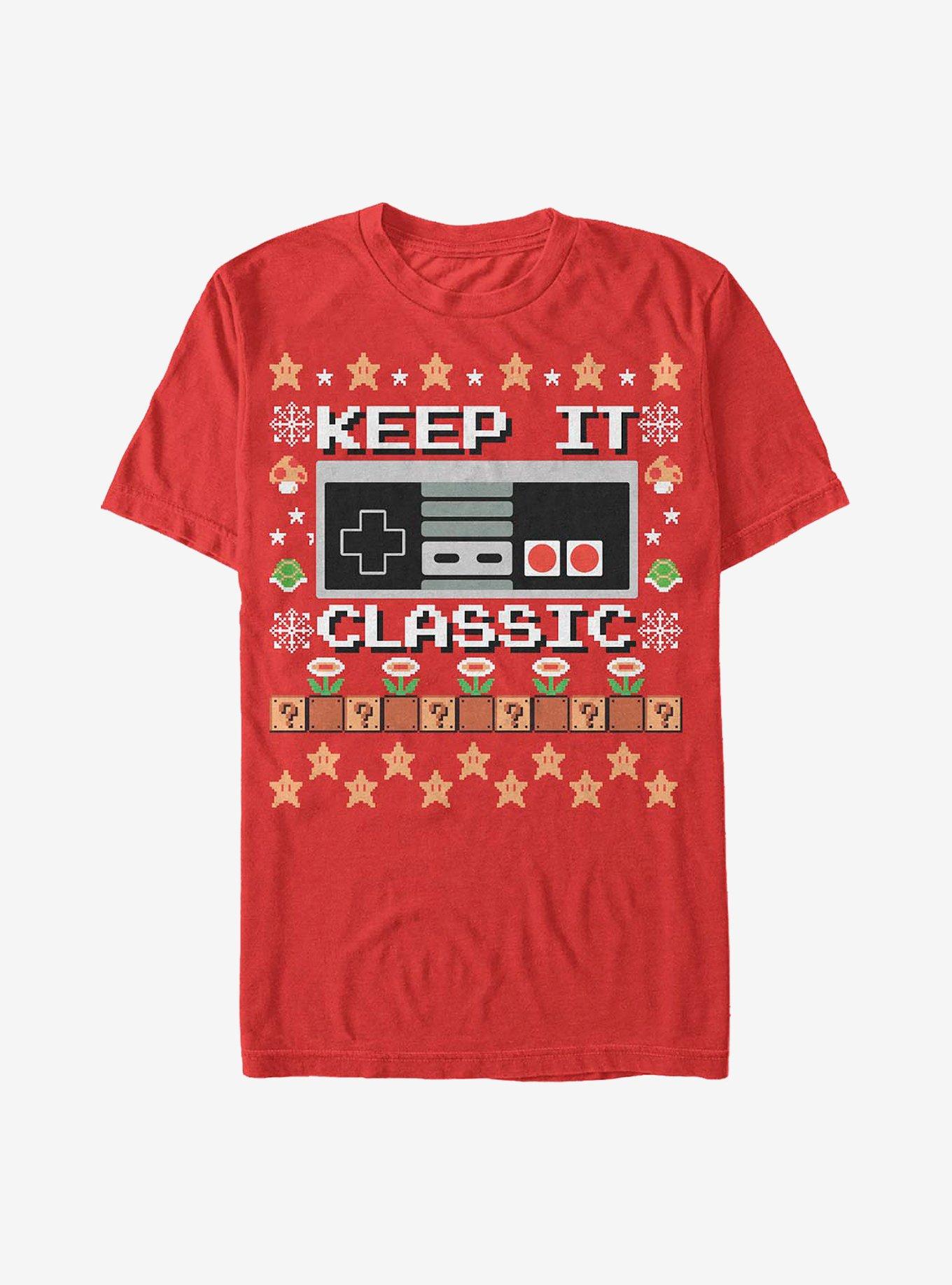 Nintendo Ugly Holiday Controller T-Shirt, RED, hi-res