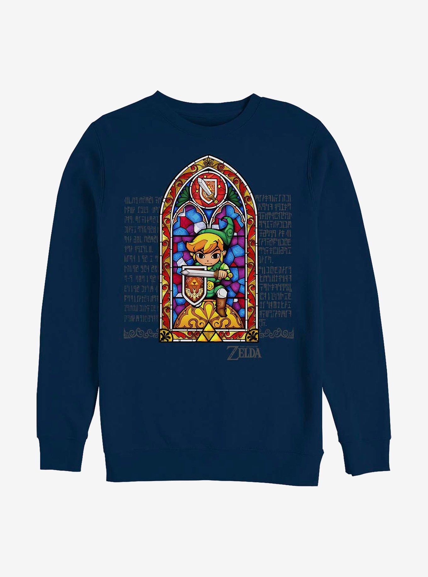 Nintendo Zelda Stained Glass Crew Sweatshirt, , hi-res