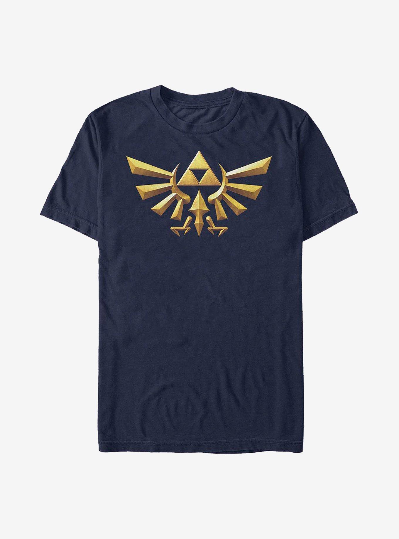 Nintendo Zelda 3D Crest T-Shirt, NAVY, hi-res