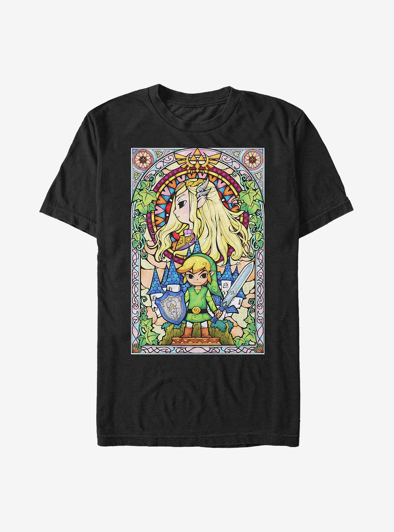 Nintendo Zelda Stained Force T-Shirt, BLACK, hi-res