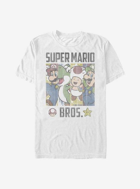 Nintendo Mario Retro Bros T-Shirt - WHITE | Hot Topic