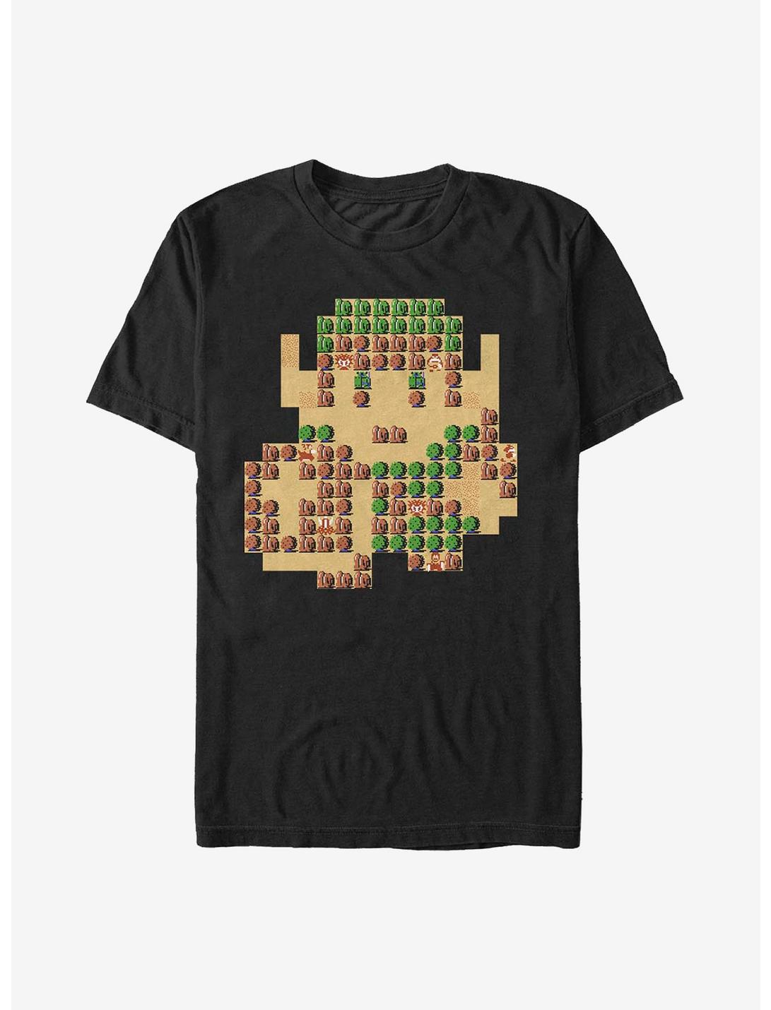 Nintendo Zelda Link Map T-Shirt, BLACK, hi-res