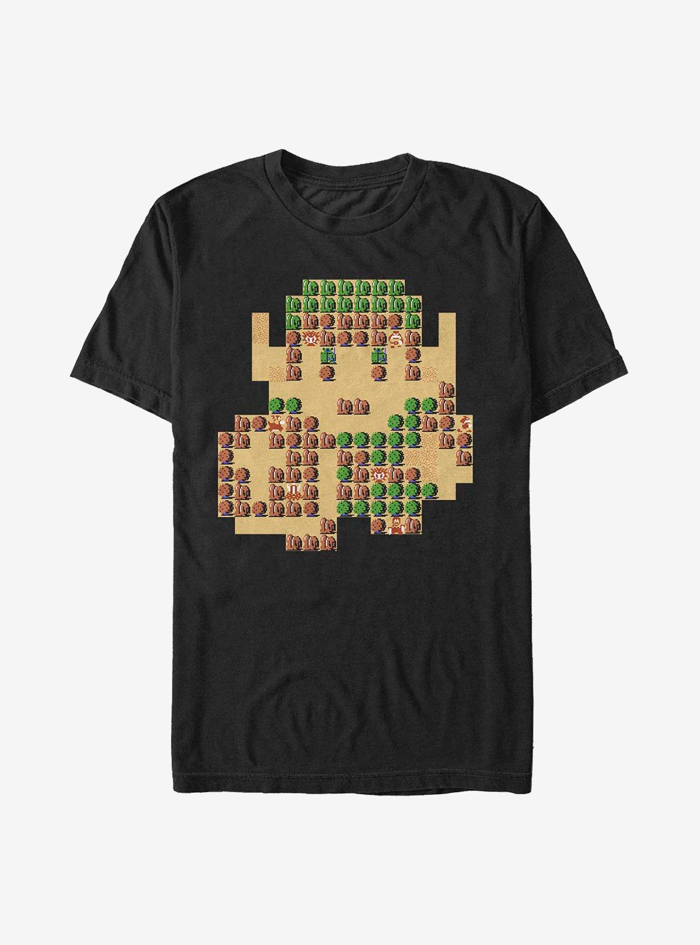 Nintendo Zelda Link Map T-Shirt, BLACK, hi-res