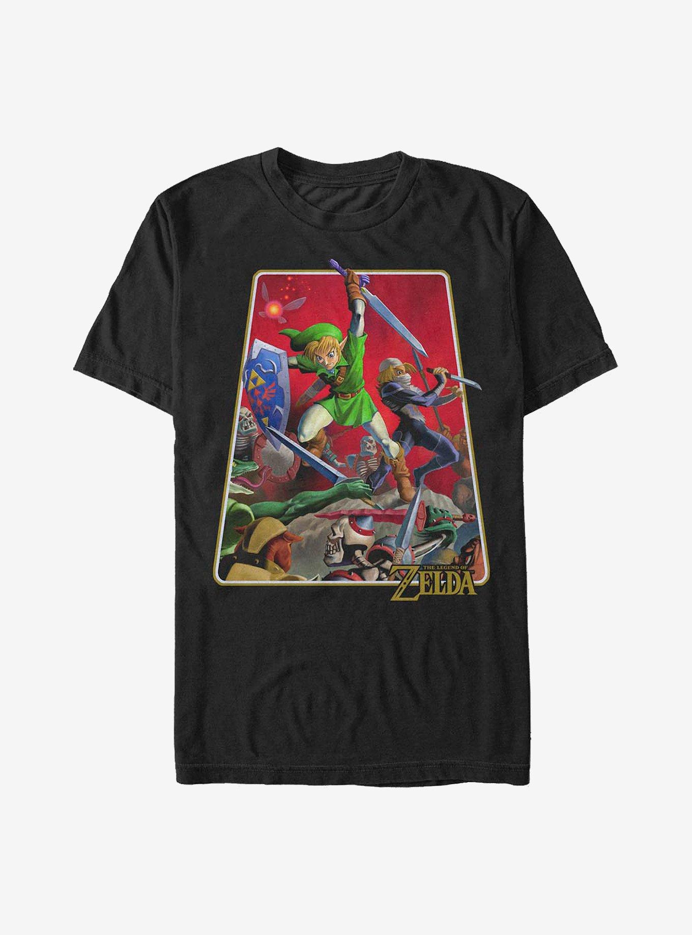 Nintendo Zelda Zelda Battle T-Shirt, BLACK, hi-res