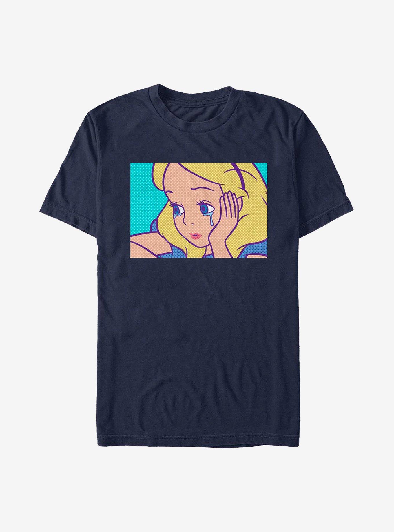 Disney Alice In Wonderland Sad Alice T-Shirt, NAVY, hi-res