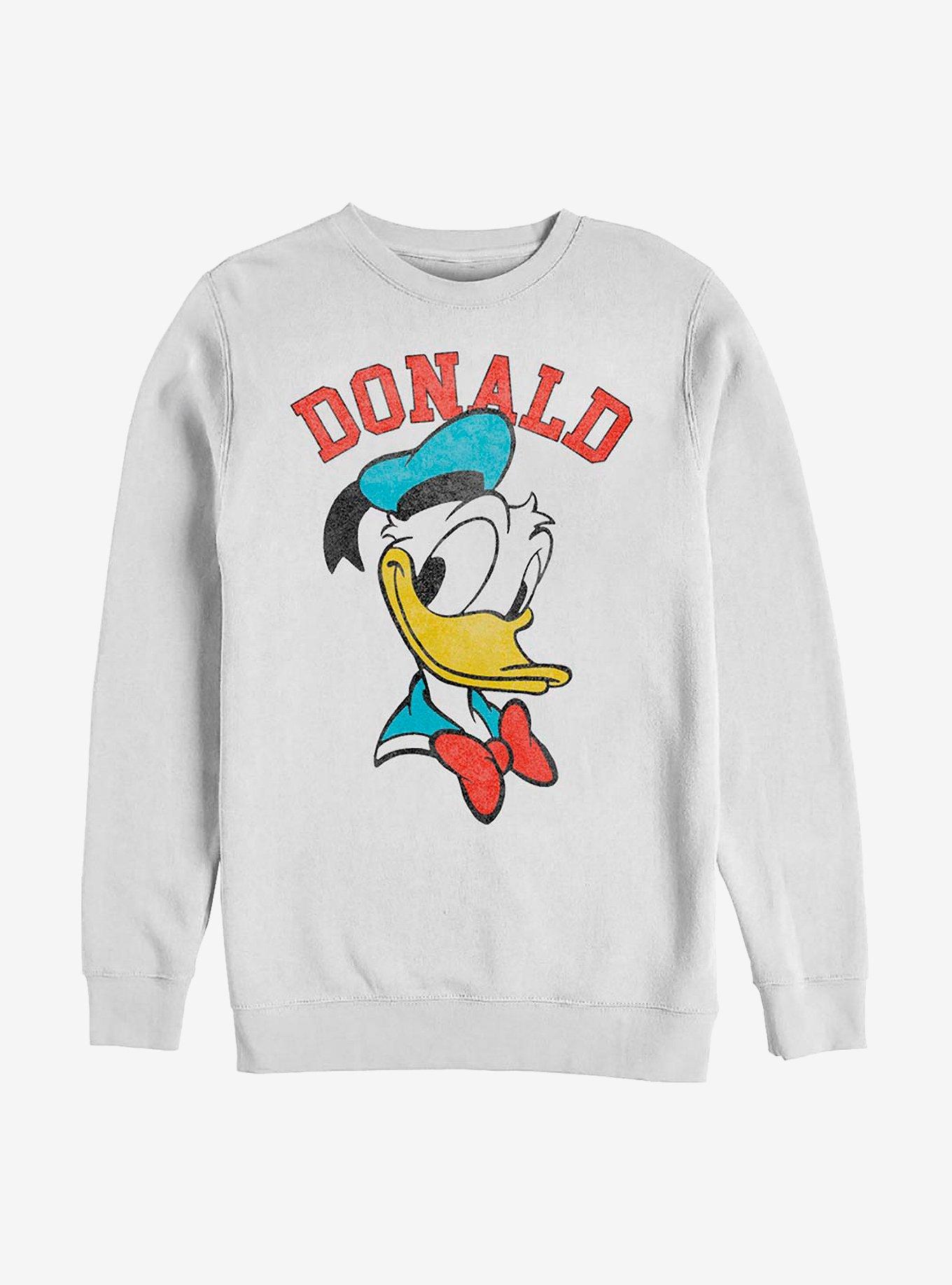 Disney Donald Duck Donald Crew Sweatshirt, WHITE, hi-res