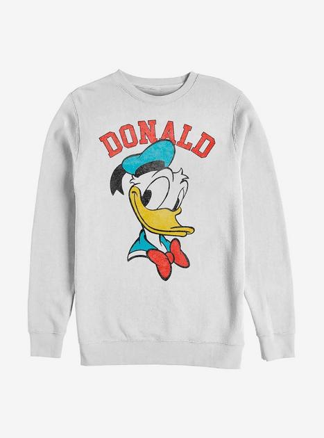 Disney Donald Duck Donald Crew Sweatshirt - WHITE | Hot Topic