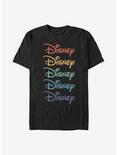 Disney Rainbow Stacked T-Shirt, BLACK, hi-res