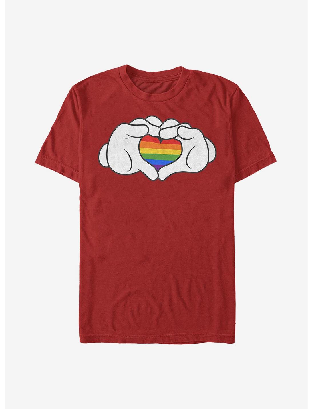 Disney Mickey Mouse Rainbow Love T-Shirt, RED, hi-res