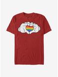 Disney Mickey Mouse Rainbow Love T-Shirt, RED, hi-res