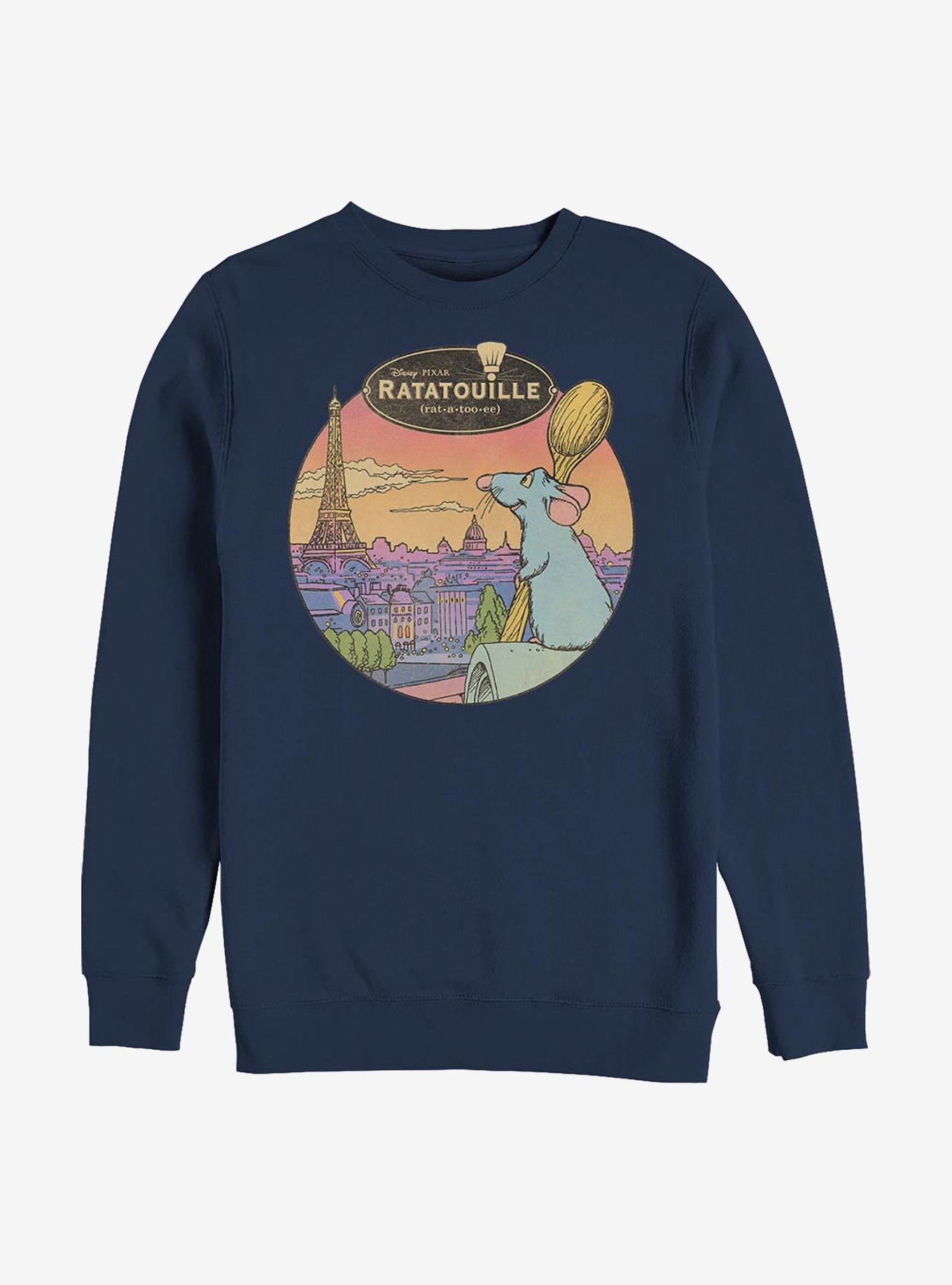 Disney Pixar Ratatoiulle Le Rat Parisian Crew Sweatshirt