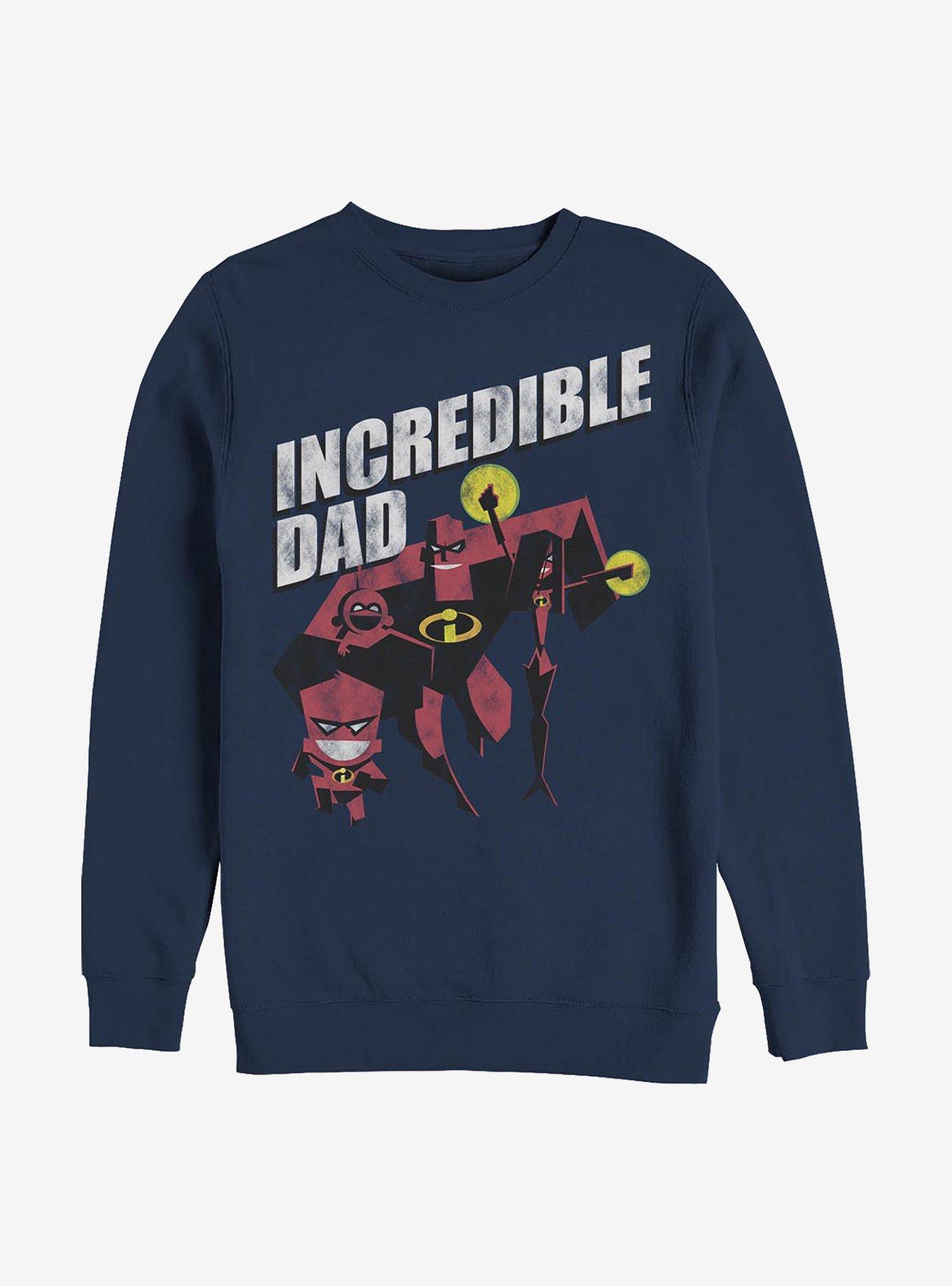 Disney Pixar The Incredibles Credible Father Crew Sweatshirt
