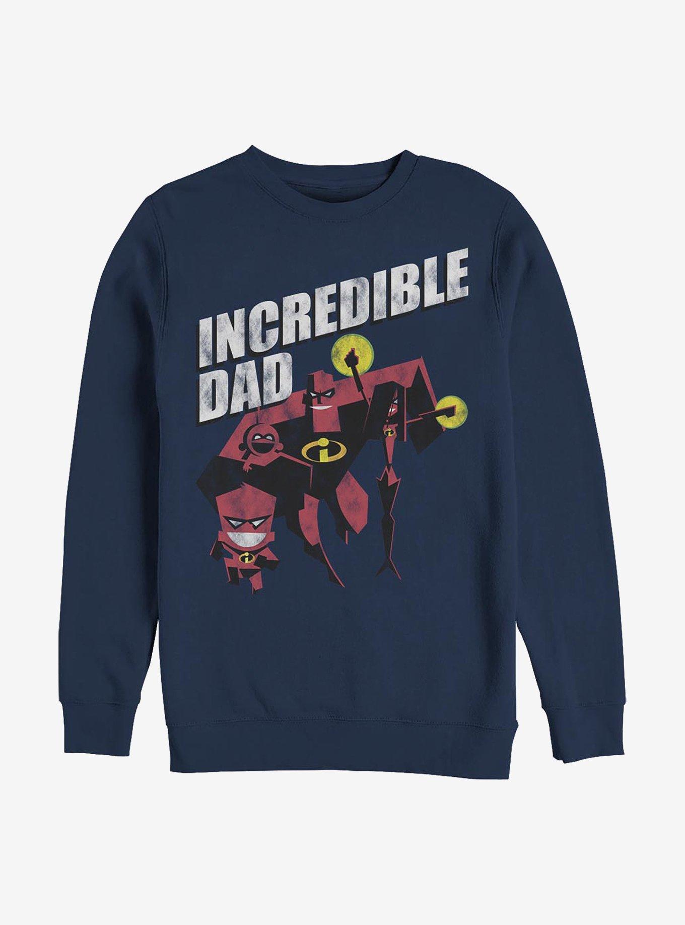 Disney Pixar The Incredibles Credible Father Crew Sweatshirt, , hi-res